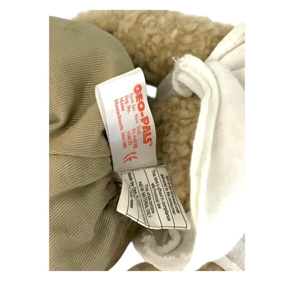 Geo Pals Cotton Corps Teddy Bear – 9” Plush – Khaki Pants & T-Shirt – Vintage 19 - Picture 5 of 5